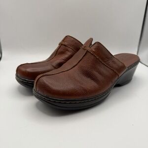 BOC Born Concept Brown Leather Mule Clogs Sz 9 Slip-on Womens